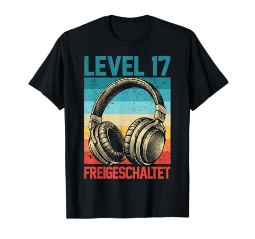 17. Geburtstag Jungen Video Gamer Level 17 Unlocked Jungs T-Shirt von Gamer Geburtstag Zocker Jugend Teenager Spieler
