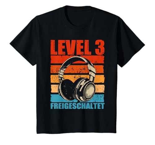 3. Geburtstag Jungen Video Gamer Level 3 Unlocked Jungs T-Shirt von Gamer Geburtstag Zocker Kinder Spieler Junge