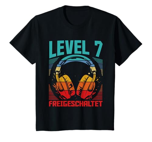 7. Geburtstag Jungen Video Gamer Level 7 Unlocked Jungs T-Shirt von Gamer Geburtstag Zocker Kinder Spieler Junge