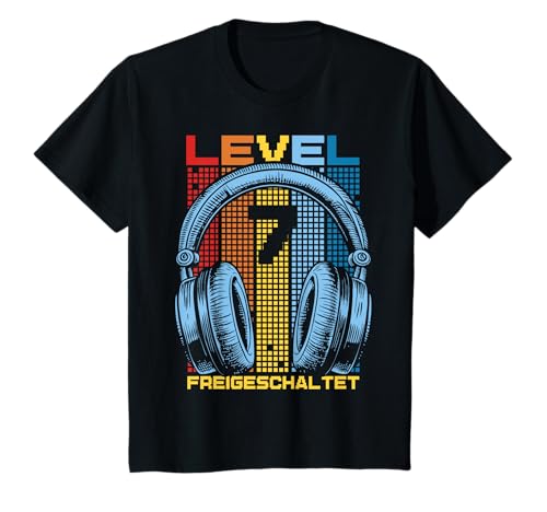Kinder 7. Geburtstag Jungen Video Gamer Level 7 Unlocked Jungs T-Shirt von Gamer Geburtstag Zocker Kinder Spieler Junge
