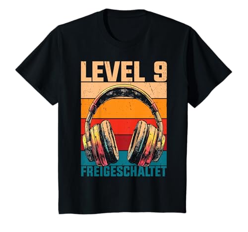 9. Geburtstag Jungen Video Gamer Level 9 Unlocked Jungs T-Shirt von Gamer Geburtstag Zocker Kinder Spieler Junge