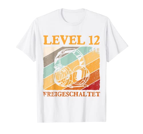 12.Geburtstag Jungen Video Gamer Level 12 freigeschaltet T-Shirt von Gamer Geburtstag Zocker Level Unlocked