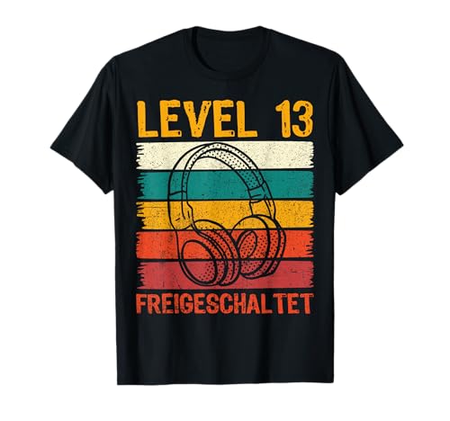 13.Geburtstag Jungen Video Gamer Level 13 freigeschaltet T-Shirt von Gamer Geburtstag Zocker Level Unlocked