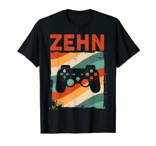 10. Geburtstag Jungen Retro Video Gamer Level 10 Jungs T-Shirt von Gamer Geburtstag Zocker Männer Spieler Jungen