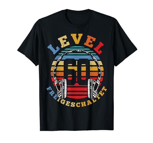 60. Geburtstag Jungen Video Gamer Level 60 Unlocked Männer T-Shirt von Gamer Geburtstag Zocker Männer Spieler Jungen