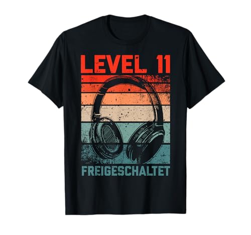 11. Geburtstag Jungen Video Gamer Level 11 Unlocked Kids T-Shirt von Gamer Geburtstag Zocker Video Spieler Kinder Jungs