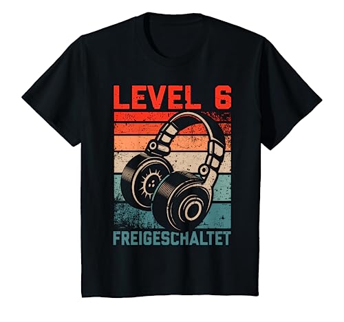 Kinder 6. Geburtstag Jungen Video Gamer Level 6 Freigeschaltet Kids T-Shirt von Gamer Geburtstag Zocker Video Spieler Kinder Jungs