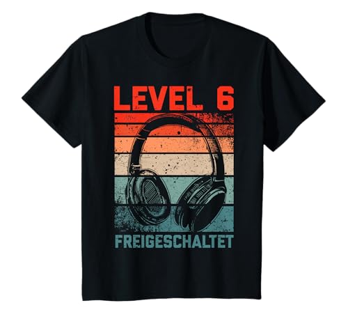 6. Geburtstag Jungen Video Gamer Level 6 Freigeschaltet Kids T-Shirt von Gamer Geburtstag Zocker Video Spieler Kinder Jungs