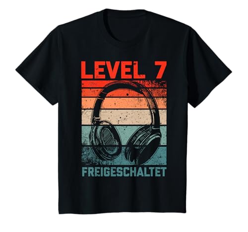 7. Geburtstag Jungen Video Gamer Level 7 Freigeschaltet Kids T-Shirt von Gamer Geburtstag Zocker Video Spieler Kinder Jungs
