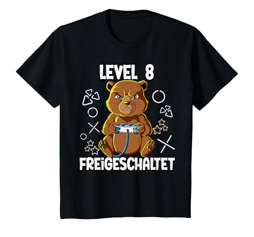 Kinder Level 8 Freigeschaltet 8 Jahre 8. Geburtstag Gaming T-Shirt Kinder Level 8 Freigeschaltet 8 Jahre 8. Geburtstag Gaming T-Shirt von Gamer Geburtstagsgeschenk
