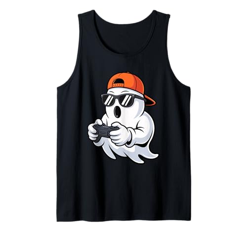 Gamer Ghost Shirt Gaming Herren Jungen Kinder Halloween Kostüm Tank Top von Gamer Ghost Shirts