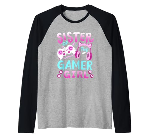 Sister of The Gamer Girl Groovy Birthday Videospiel Matching Raglan Sister of The Gamer Girl Groovy Birthday Videospiel Matching Raglan von Gamer Girl Birthday Family Matching Gifts Shop