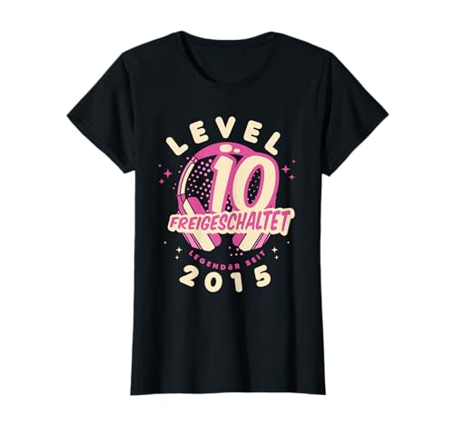 Level 10 Jahre Mädchen Geburtstag Gamer Girl Zockerin 2015 T-Shirt von Gamer Girl Geburtstag Mädchen Geschenkideen 2025