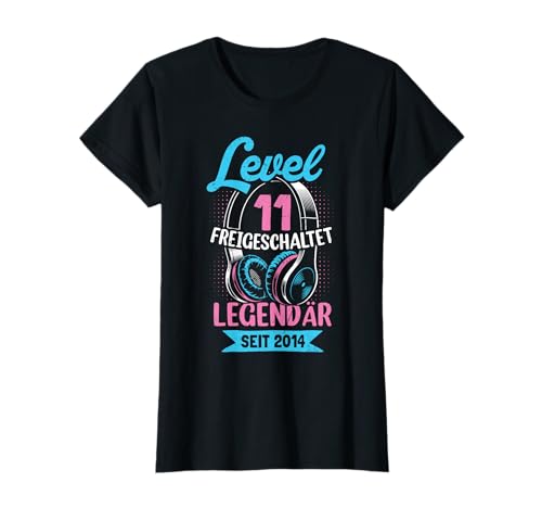 Level 11 Jahre Mädchen Geburtstag Gamer Girl Zockerin 2014 T-Shirt von Gamer Girl Geburtstag Mädchen Geschenkideen 2025