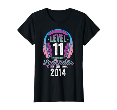 Level 11 Jahre Mädchen Geburtstag Gamer Girl Zockerin 2014 T-Shirt von Gamer Girl Geburtstag Mädchen Geschenkideen 2025