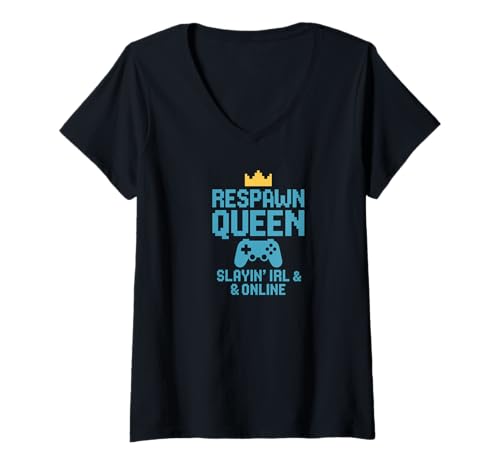 Damen Spiel On Queen Gamer Girl Confidence T-Shirt mit V-Ausschnitt von Gamer Girl Inspired