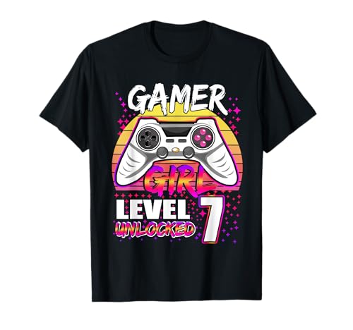 Gamer Girl Level 7 Unlocked Video Game 7th Birthday Girls T-Shirt Gamer Girl Level 7 Unlocked Video Game 7th Birthday Girls T-Shirt von Gamer Girl Level 7 Unlocked 7th Birthday