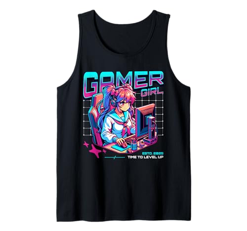 Gamer Girl Gaming Konsole PC Zockerin Zocken Mädchen Tank Top Gamer Girl Gaming Konsole PC Zockerin Zocken Mädchen Tank Top von Gamer Girl Video Gaming Konsole PC Mädchen Zocken