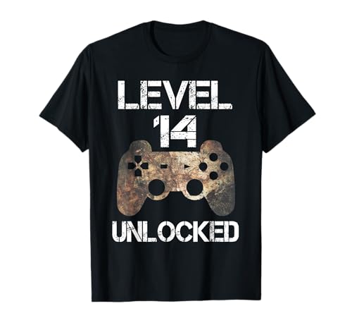 Level 14 Unlocked 14 Geburtstag Jungen Gamer Zocker T-Shirt Level 14 Unlocked 14 Geburtstag Jungen Gamer Zocker T-Shirt von Gamer Level Geburtstag Store