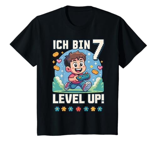 Kinder Ich Bin 7 Level Up Gamer Geburtstag Zocker Zocken T-Shirt Kinder Ich Bin 7 Level Up Gamer Geburtstag Zocker Zocken T-Shirt von Gamer Level Up Geburtstag Kinder Jungen Mädchen