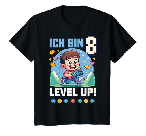 Kinder Ich Bin 8 Level Up Gamer Geburtstag Zocker Zocken T-Shirt Kinder Ich Bin 8 Level Up Gamer Geburtstag Zocker Zocken T-Shirt von Gamer Level Up Geburtstag Kinder Jungen Mädchen