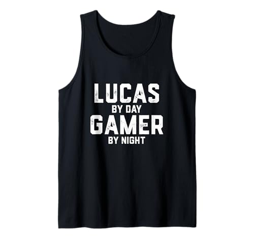 Herren Lucas Gamer Halloween Gaming Kostüm Gen Z Millennial Luke Tank Top von Gamer Life Designs