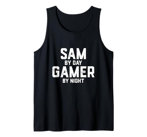 Herren Sam Gamer Halloween Gaming Kostüm Gen Z Millennial Samuel Tank Top von Gamer Life Designs