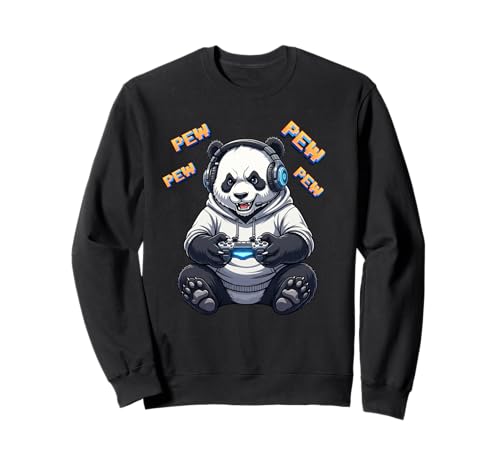 Lustiger Panda Gamer Pew Grafik für Jungen Herren Kinder Teenager Sweatshirt Lustiger Panda Gamer Pew Grafik für Jungen Herren Kinder Teenager Sweatshirt von Gamer Panda Pew Video Game Graphic Tees