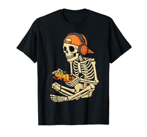 Skelett Gamer Halloween Videospiel Shirt für Jungen & Herren T-Shirt Skelett Gamer Halloween Videospiel Shirt für Jungen & Herren T-Shirt von Gamer Skeleton Halloween Shirts & Gifts