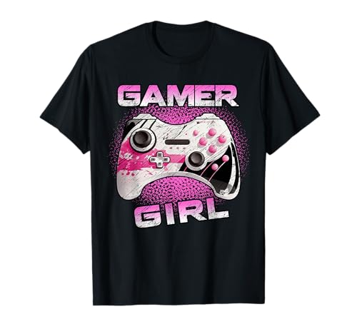 Gamer Girl für Mädchen und Frauen Zocker T-Shirt Gamer Girl für Mädchen und Frauen Zocker T-Shirt von Gamer Spruch Geschenke mit Controller für Zocker