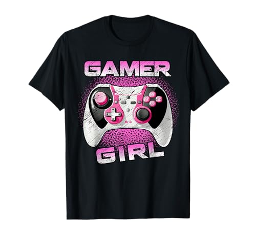 Gamer Girl für Mädchen und Frauen Zocker T-Shirt Gamer Girl für Mädchen und Frauen Zocker T-Shirt von Gamer Spruch Geschenke mit Controller für Zocker