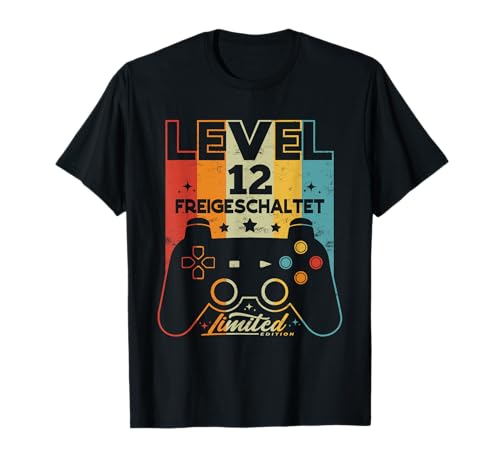 12 Jahre Junge Mädchen Gamer Gaming Controller 12 Geburtstag T-Shirt 12 Jahre Junge Mädchen Gamer Gaming Controller 12 Geburtstag T-Shirt von Gamer T-Shirt Geschenke Geburtstag Junge Mädchen