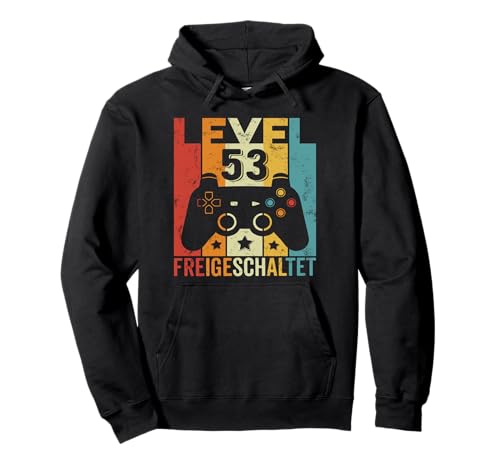53 Geburtstag Gamer Herren Damen 53 Jahre Vintage Gaming Pullover Hoodie von Gamer T-Shirt Geschenke Männer Frauen Geburtstag