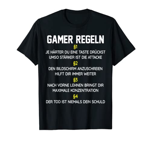 Video Game Jungs Zocker Controller Computer Gamer Regeln T-Shirt Video Game Jungs Zocker Controller Computer Gamer Regeln T-Shirt von Gamer dont Level Gaming Geek Gamen Frau Mann