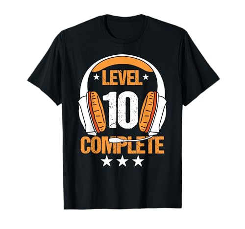 10. Geburtstag Cooles Gamer Jungen Männer Level 10 Complete T-Shirt von Gamer & Zocker Geburtstag Geschenke Männer Jungen