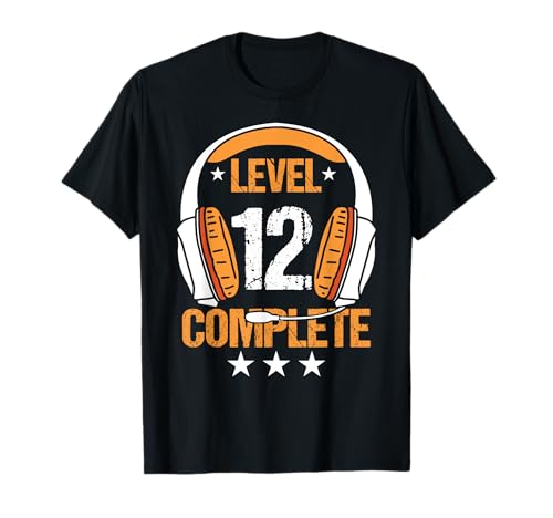 12. Geburtstag Cooles Gamer Jungen Männer Level 12 Complete T-Shirt von Gamer & Zocker Geburtstag Geschenke Männer Jungen