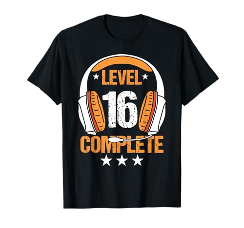 16. Geburtstag Cooles Gamer Jungen Männer Level 16 Complete T-Shirt von Gamer & Zocker Geburtstag Geschenke Männer Jungen