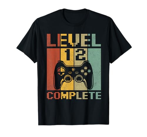 Level 12 Complete Gamer 12th Birthday Boys Teenager T-Shirt von Gamers Birthday Shirts & Decorations Co.