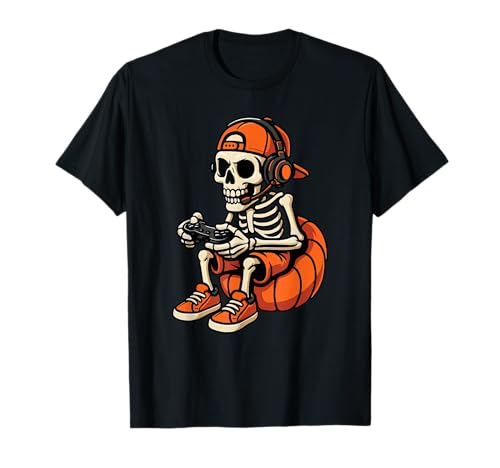 Halloween Skelett Gamer Video Gaming Jungen Herren Kinder T-Shirt Halloween Skelett Gamer Video Gaming Jungen Herren Kinder T-Shirt von Gamers Halloween Skeleton shirts for Boys