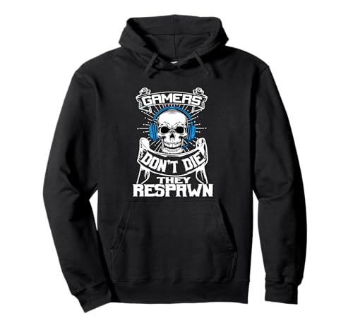 Video Gamers Don't Die They Respawn Skull Design Männer Erwachsene Pullover Hoodie Video Gamers Don't Die They Respawn Skull Design Männer Erwachsene Pullover Hoodie von Gamers Respawn by GR