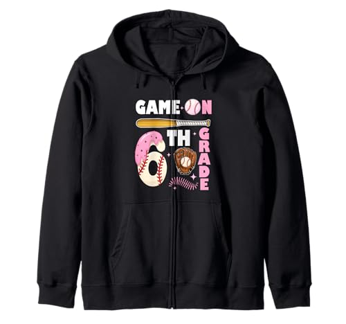 Lustige Spiele auf Baseball Drip Ice Cream der sechsten Klasse für Kinder und Jungen Kapuzenjacke Lustige Spiele auf Baseball Drip Ice Cream der sechsten Klasse für Kinder und Jungen Kapuzenjacke von Games On 6th Grade Baseball Lover Back To School