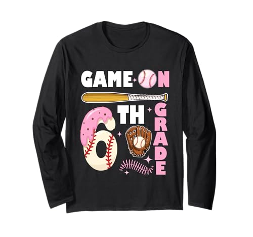 Lustige Spiele auf Baseball Drip Ice Cream der sechsten Klasse für Kinder und Jungen Langarmshirt Lustige Spiele auf Baseball Drip Ice Cream der sechsten Klasse für Kinder und Jungen Langarmshirt von Games On 6th Grade Baseball Lover Back To School