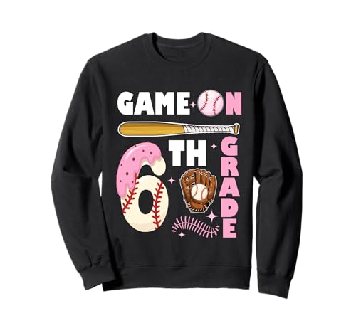 Lustige Spiele auf Baseball Drip Ice Cream der sechsten Klasse für Kinder und Jungen Sweatshirt Lustige Spiele auf Baseball Drip Ice Cream der sechsten Klasse für Kinder und Jungen Sweatshirt von Games On 6th Grade Baseball Lover Back To School