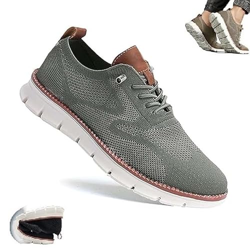 Gamfoam Wearbreeze-Schuhe for Herren, Bootsschuhe for Hineinschlüpfen mit Fußgewölbeunterstützung, Wearbreeze-Schuhe for Herren, besonders Bequeme Schuhe(Color:Dark Green,Size:10) von Gamfoam