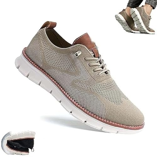 Gamfoam Wearbreeze-Schuhe for Herren, Bootsschuhe for Hineinschlüpfen mit Fußgewölbeunterstützung, Wearbreeze-Schuhe for Herren, besonders Bequeme Schuhe(Color:Khaki,Size:10) von Gamfoam