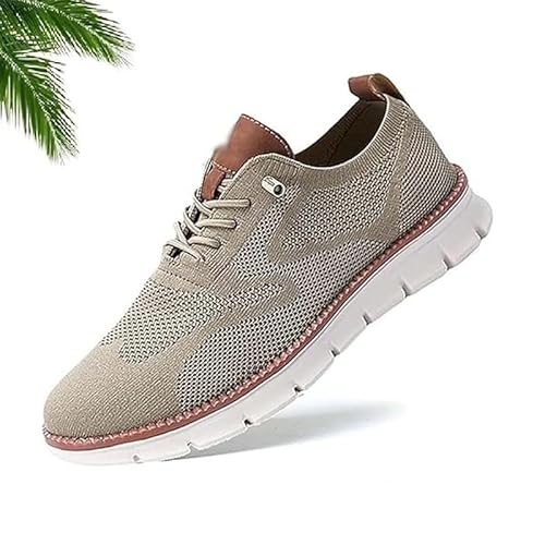 Gamfoam Wearbreeze-Schuhe for Herren, Bootsschuhe for Hineinschlüpfen mit Fußgewölbeunterstützung, Wearbreeze-Schuhe for Herren, besonders Bequeme Schuhe(Color:Khaki,Size:11) von Gamfoam