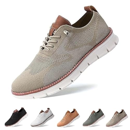 Gamfoam Wearbreeze-Schuhe for Herren, Bootsschuhe for Hineinschlüpfen mit Fußgewölbeunterstützung, Wearbreeze-Schuhe for Herren, besonders Bequeme Schuhe(Color:Khaki,Size:7) von Gamfoam