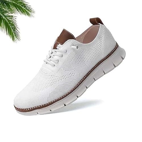 Gamfoam Wearbreeze-Schuhe for Herren, Bootsschuhe for Hineinschlüpfen mit Fußgewölbeunterstützung, Wearbreeze-Schuhe for Herren, besonders Bequeme Schuhe(Color:White,Size:10) von Gamfoam