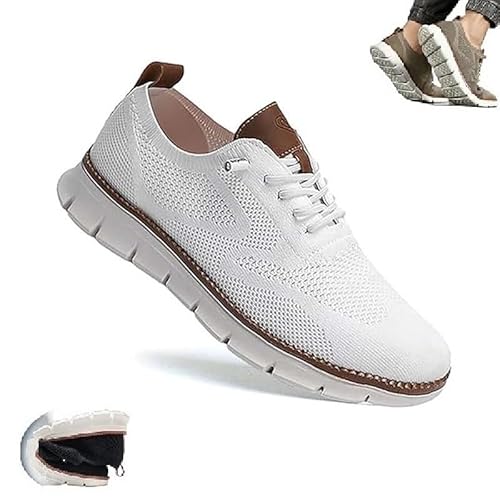 Gamfoam Wearbreeze-Schuhe for Herren, Bootsschuhe for Hineinschlüpfen mit Fußgewölbeunterstützung, Wearbreeze-Schuhe for Herren, besonders Bequeme Schuhe(Color:White,Size:10) von Gamfoam