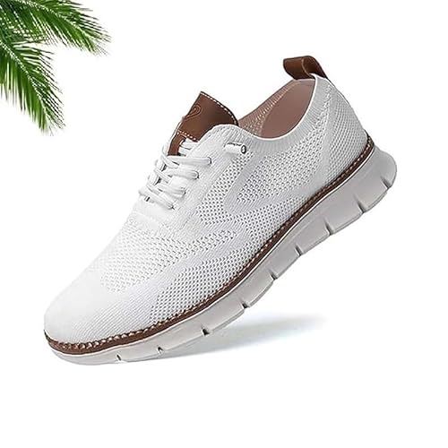 Gamfoam Wearbreeze-Schuhe for Herren, Bootsschuhe for Hineinschlüpfen mit Fußgewölbeunterstützung, Wearbreeze-Schuhe for Herren, besonders Bequeme Schuhe(Color:White,Size:8) von Gamfoam